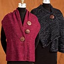 Hand-Knit Button Wrap 