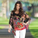 Paisley Poncho with Built-in Tank