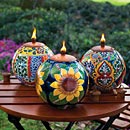 Talavera Style Torch Pots