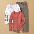 Flowering Henley and Pants