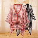 Striped Hi-Low Cardigan