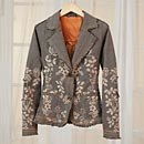 Plaid Embroidered Blazer