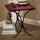 Stenciled Side Table