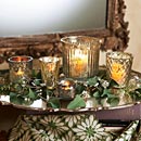 Golden Mercury Glass Candleholders