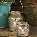 Mercury Glass Hurricanes