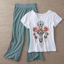 Serena Tee and Cropped Pants