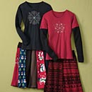 Snowflake Tees and Sweater Skirts