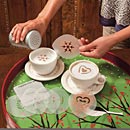 Cappuccino Art Stencils and Shaker