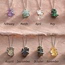 Rough-Cut Birthstone Necklace
