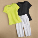 Shaping Cap-Sleeve Tee and Drawstring Capris