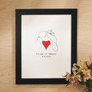 Personalized Kiss Framed Canvas
