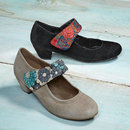 Spring Step Embossed Strap Mary Janes