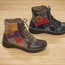 Spring Step Patchwork Ankle Boots