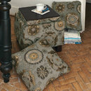 Suzani Ottoman and Pillows Set
