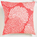 Coral Chrysanthemum Pillow