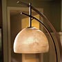 Half-Moon Lamp: Bronze & Cream