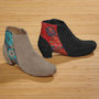 Spring Step Floral Ankle Boots