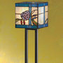 Blue Rose Stained Glass Lamp